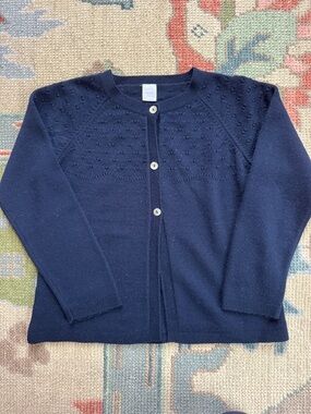 Pepa London Classic Navy 3 Button-Knit Cardigan